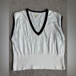 Maeve White Sweater Vest